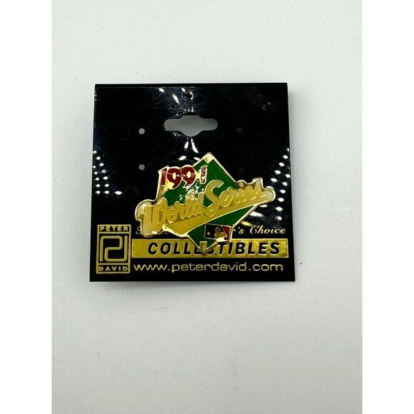 Vintage World Series‎ 1991 Baseball Pin Peter David MLB - Picture 5 of 8